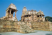 Khajuraho - Jagadambi temple and the small Mahadeva temple on the same platform on the left